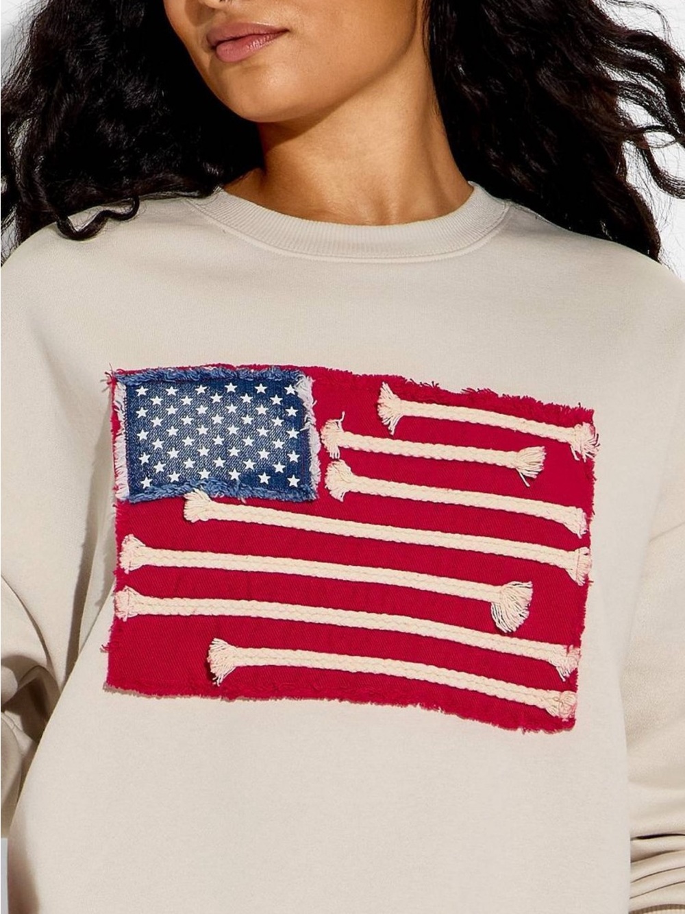 Flag Graphic Sweatshirt - Women - NWT - Picture 2 of 2